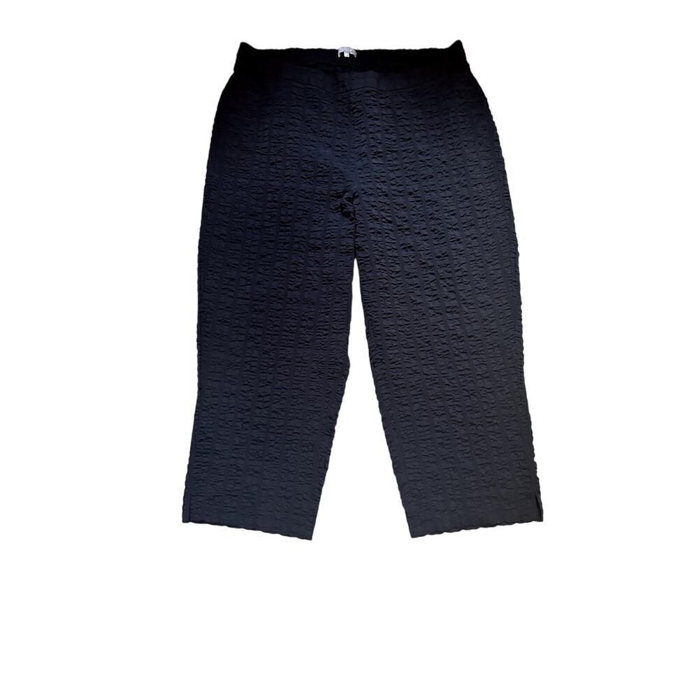 HABITAT Women's Lightweight Textured Crop Pants Black Size Large
